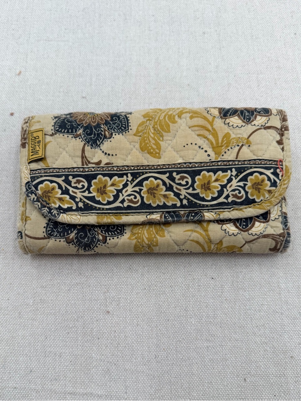 Yellow Floral Quilted Wallet